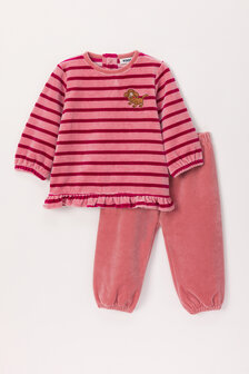 242-10-PDL-V/926 Baby meisjes pyjama,roze streep