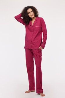 Dames pyjama,framboos-rood 242-10-PIS-S/357 