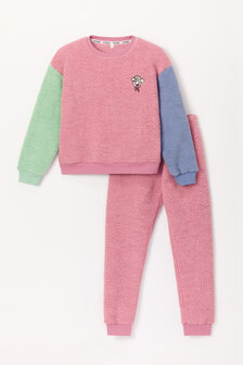 Unisex sweater en broek,zachtroos 242-10-PYM-M/415 