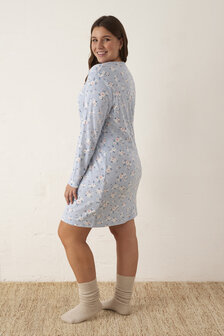 Nightdress long sleeve Azul Vitage W24-N18731-9AFULV