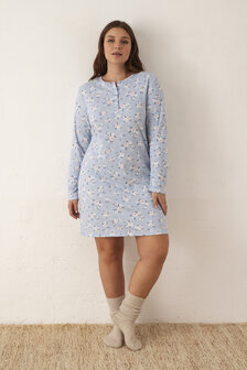 Nightdress long sleeve Azul Vitage W24-N18731-9AFULV