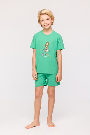 Jongens-Heren Pyjama,groen 241-10-PZA-Z/734