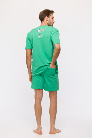 Jongens-Heren Pyjama,groen 241-10-PZA-Z/734