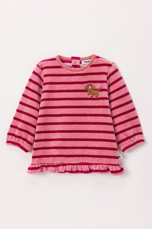 242-10-PDL-V/926 Baby meisjes pyjama,roze streep